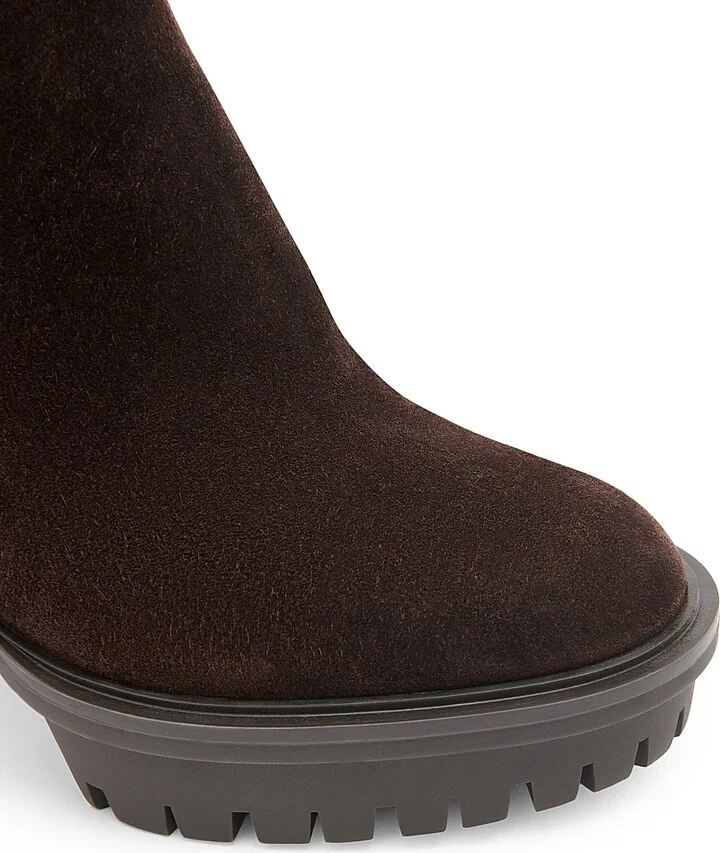 Women's 70MM Suede Chelsea Boots - Moka - Size 5 - Image 6