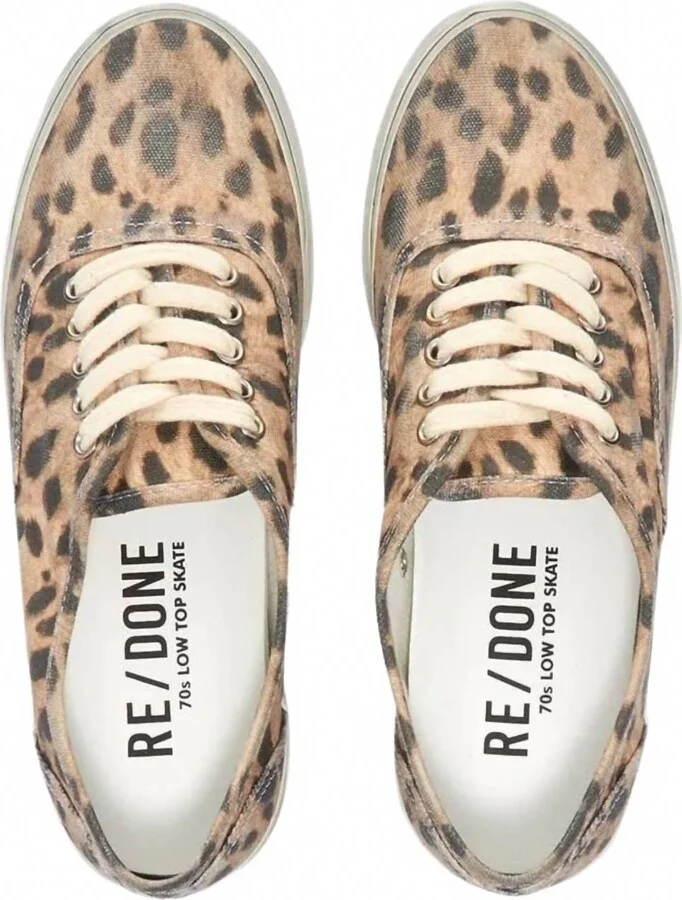 Women's 70S Low Top Skate Sneaker In Faded Leopard