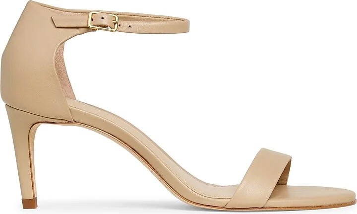 Women's 75MM Leather Ankle-Wrap Sandals - Size 9.5