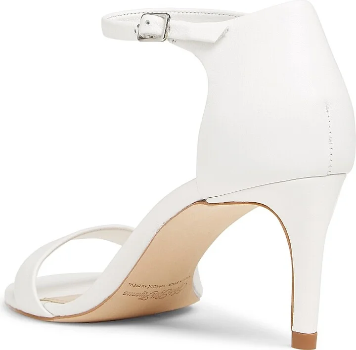 Women's 75MM Leather Ankle-Wrap Sandals - White - Size 5.5 - Image 3
