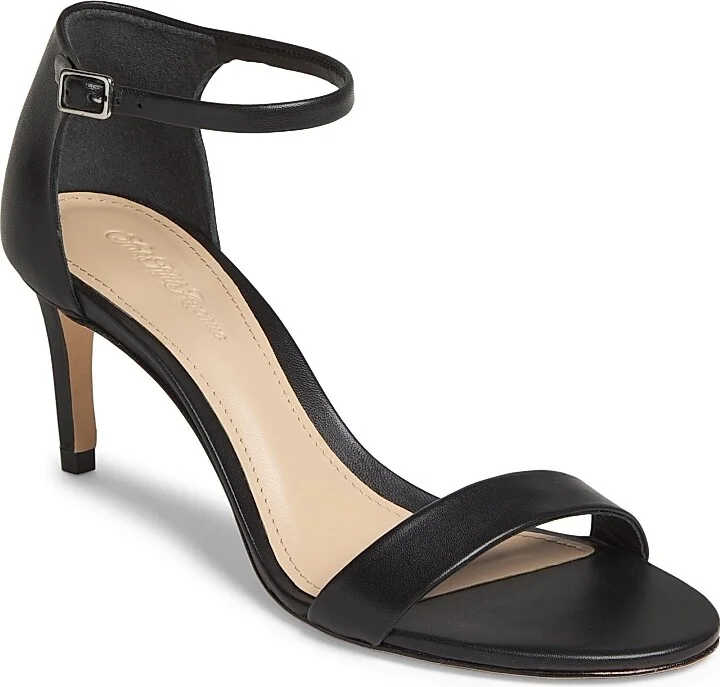 Women's 75MM Leather Ankle-Wrap Sandals - White - Size 5.5 - Image 7