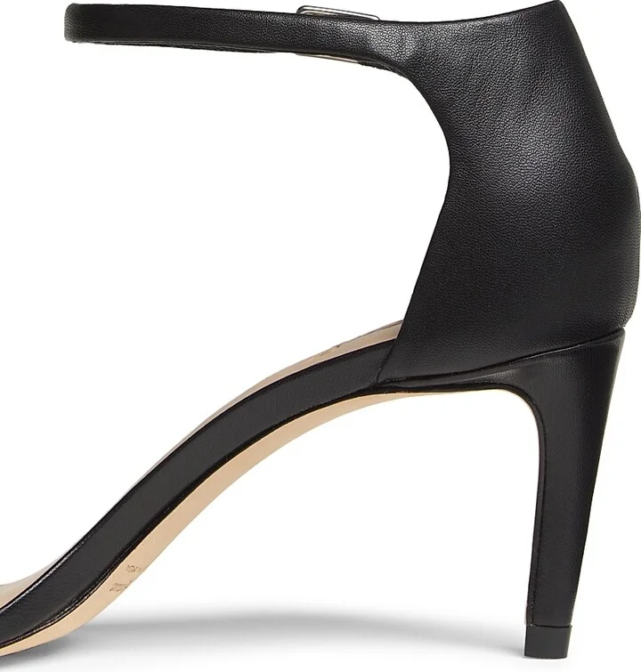 Women's 75MM Leather Ankle-Wrap Sandals - White - Size 5.5 - Image 10