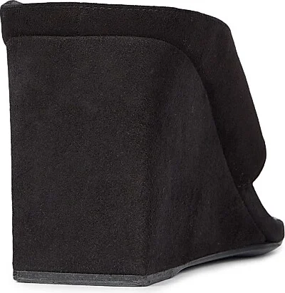 Women's 75MM Slip-On Suede Wedge Sandals - Grege - Size 6 - Image 10