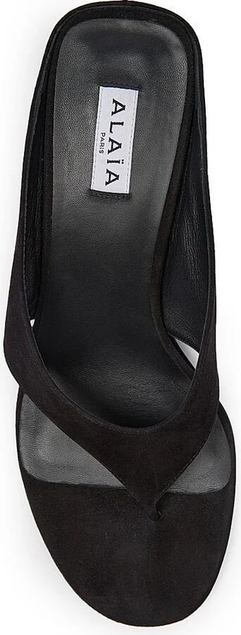 Women's 75MM Slip-On Suede Wedge Sandals - Grege - Size 6 - Image 11