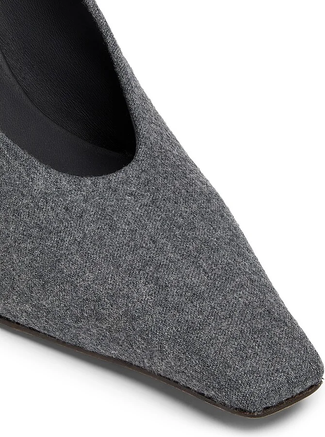 Women's 75MM Virgin Wool Pumps - Mid Grey - Size 6 - Image 6