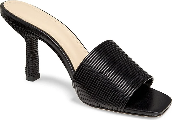 Women's 80MM Leather Mules - Black - Size 7.5 - Image 2