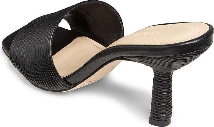 Women's 80MM Leather Mules - Black - Size 7.5 - Image 3