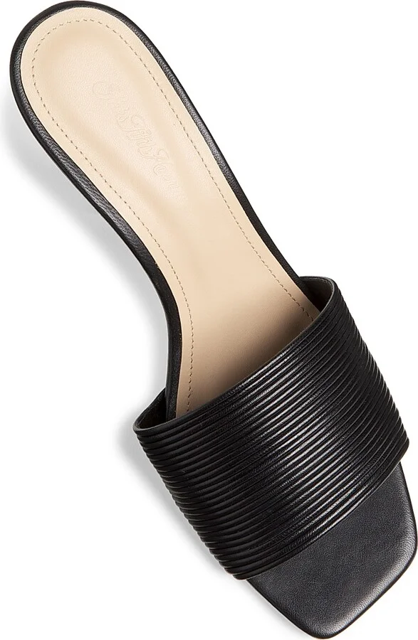Women's 80MM Leather Mules - Black - Size 7.5 - Image 4