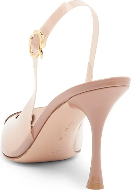 Women's 85MM Cap-Toe Slingback Pumps - Fume Black - Size 6 - Image 7