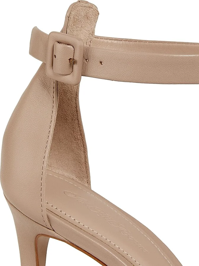 Women's 85MM Leather Ankle-Strap Sandals - Beige - Size 5 - Image 5