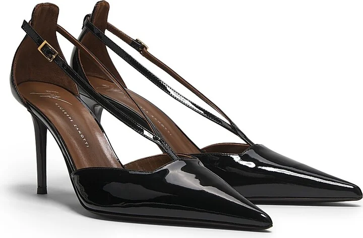 Women's 85MM Patent Leather Pumps - Nero Oro - Size 5 - Image 2