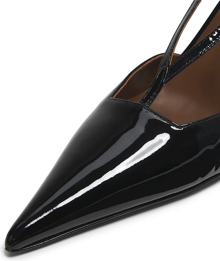Women's 85MM Patent Leather Pumps - Nero Oro - Size 5 - Image 5
