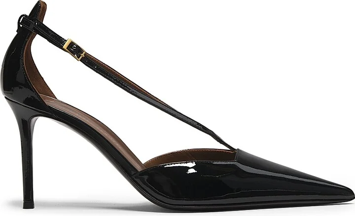 Women's 85MM Patent Leather Pumps - Nero Oro - Size 5