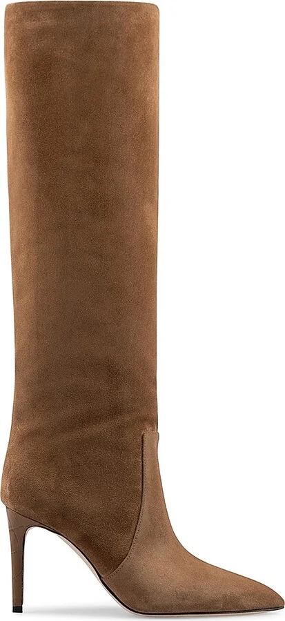 Women's 85MM Suede Knee-High Stiletto Boots - Sigaro - Size 5