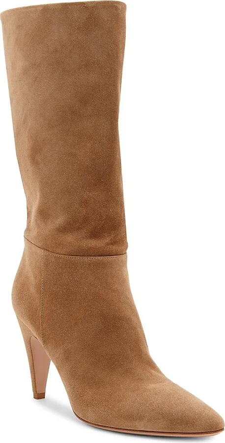 Women's 85MM Suede Stiletto Boots - Camel - Size 6 - Image 2