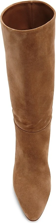 Women's 85MM Suede Stiletto Boots - Camel - Size 6 - Image 4