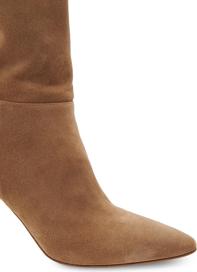 Women's 85MM Suede Stiletto Boots - Camel - Size 6 - Image 5