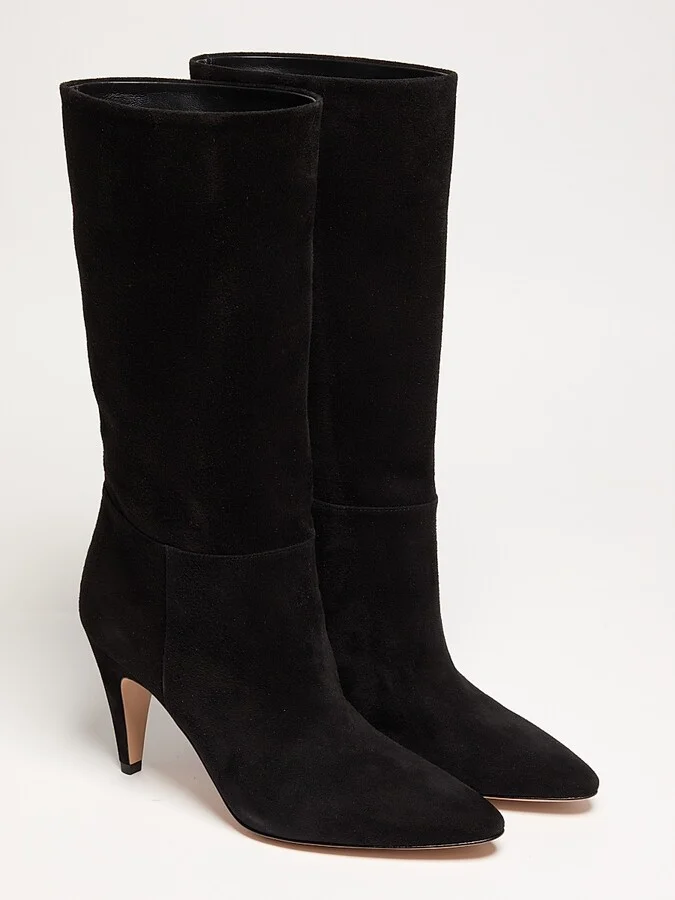 Women's 85MM Suede Stiletto Boots - Camel - Size 6 - Image 6