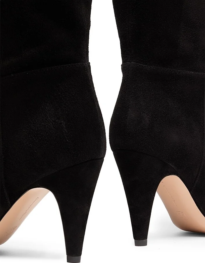 Women's 85MM Suede Stiletto Boots - Camel - Size 6 - Image 7