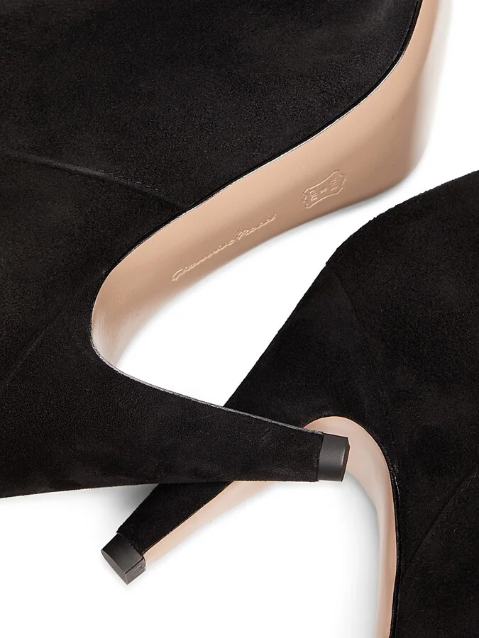 Women's 85MM Suede Stiletto Boots - Camel - Size 6 - Image 9