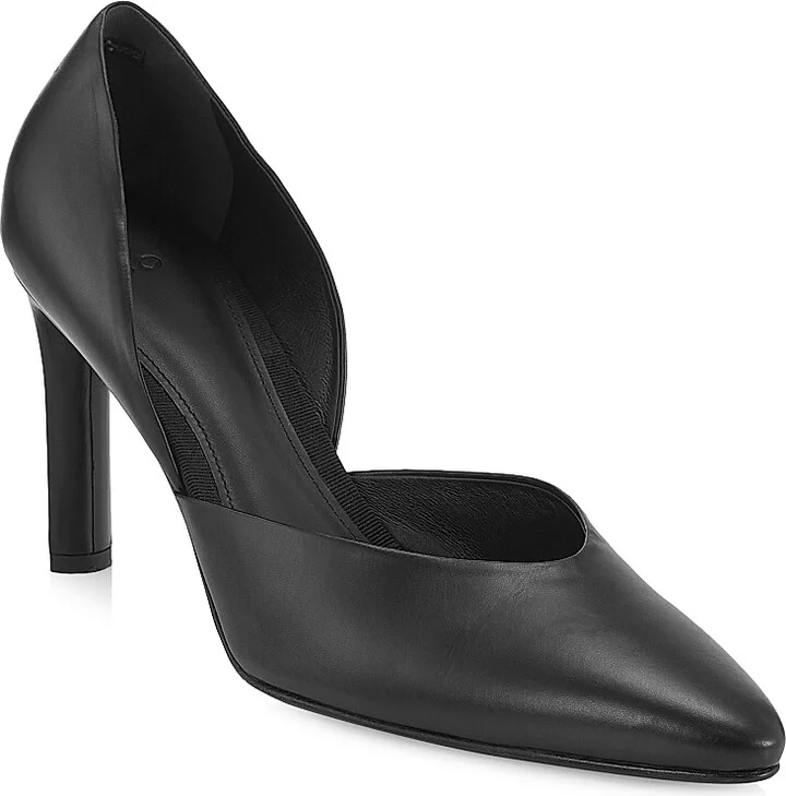 Women's 87MM Leather D'Orsay Pumps - Black - Size 7.5 - Image 2