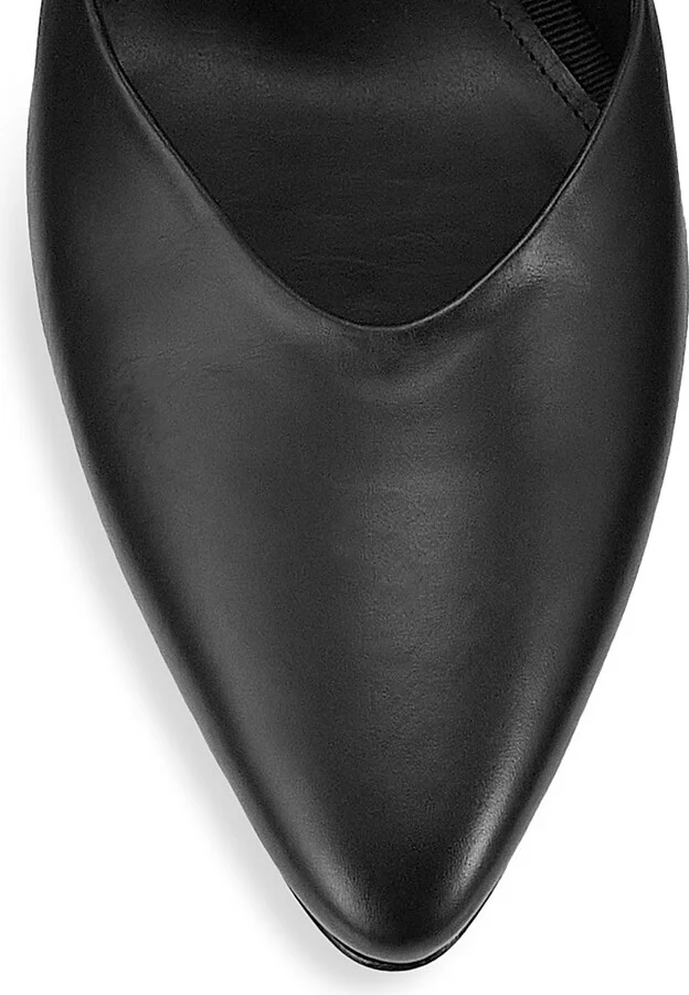 Women's 87MM Leather D'Orsay Pumps - Black - Size 7.5 - Image 4
