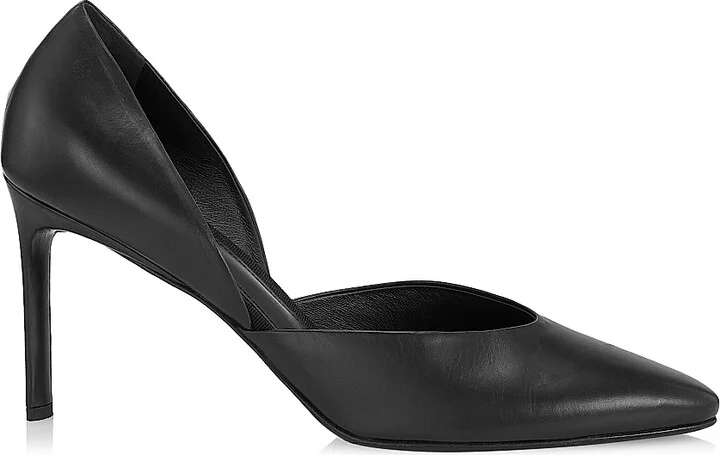 Women's 87MM Leather D'Orsay Pumps - Black - Size 7.5