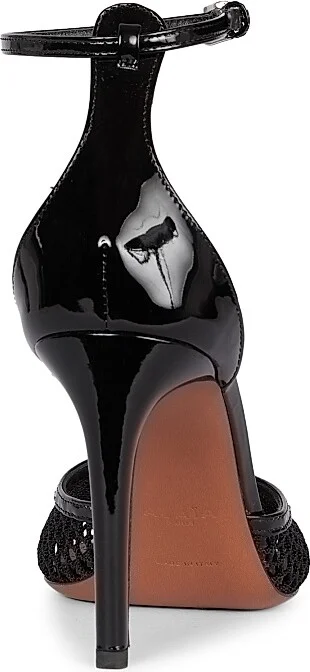 Women's 90MM Mesh & Leather Pumps - Noir - Size 5 - Image 3