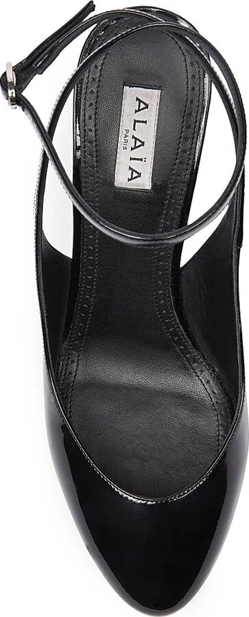 Women's 90MM Patent Leather Pumps - Blanc Optique - Size 6 - Image 9