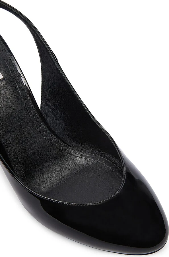Women's 90MM Patent Leather Pumps - Blanc Optique - Size 6 - Image 10