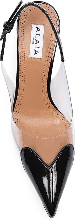Women's 90MM PVC & Patent Leather Pumps - Noir - Size 6 - Image 4