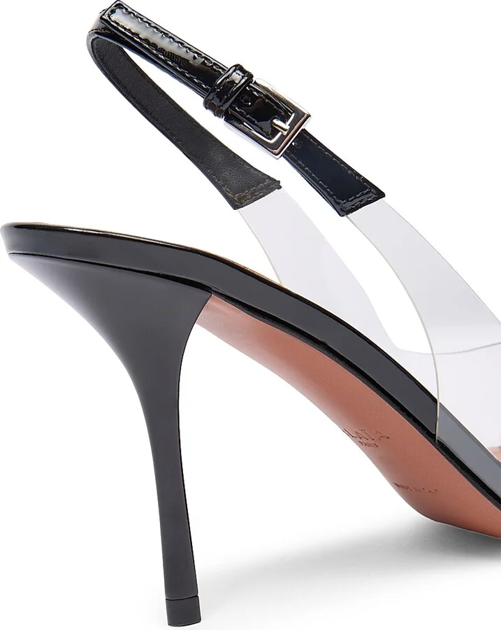 Women's 90MM PVC & Patent Leather Pumps - Noir - Size 6 - Image 5