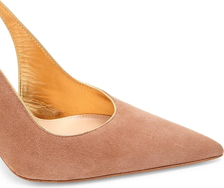 Women's 95MM Suede Slingback Pumps - Praline Mekong - Size 5 - Image 5