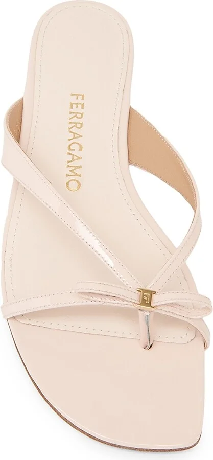 Women's Abibi Bow-Detailed Leather Sandals - Ballet - Size 6 - Image 4