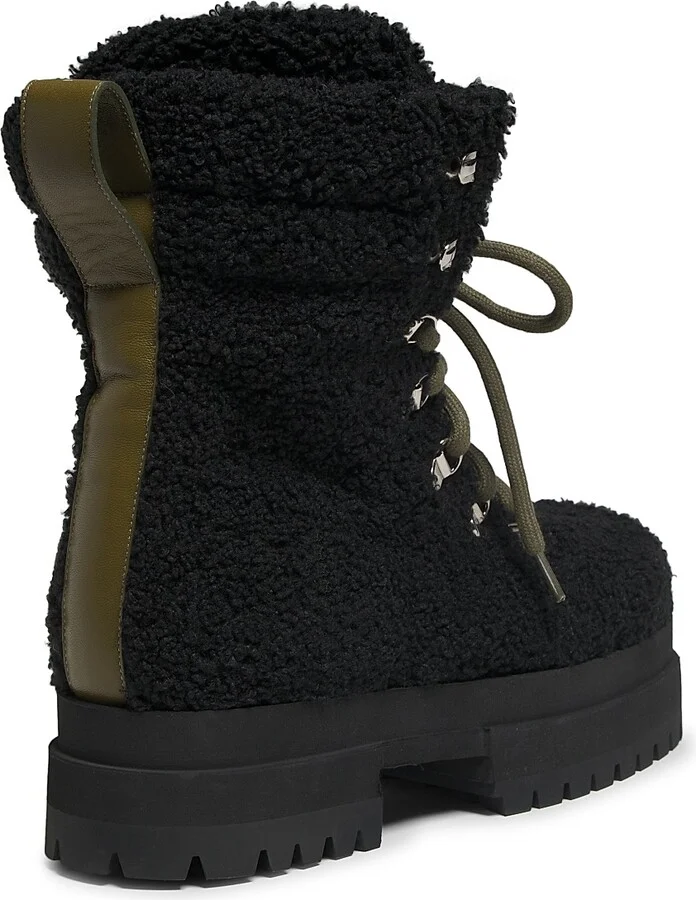 Women's Acacia Teddy Lace-Up Hiking Boots - Black - Size 5 - Image 3