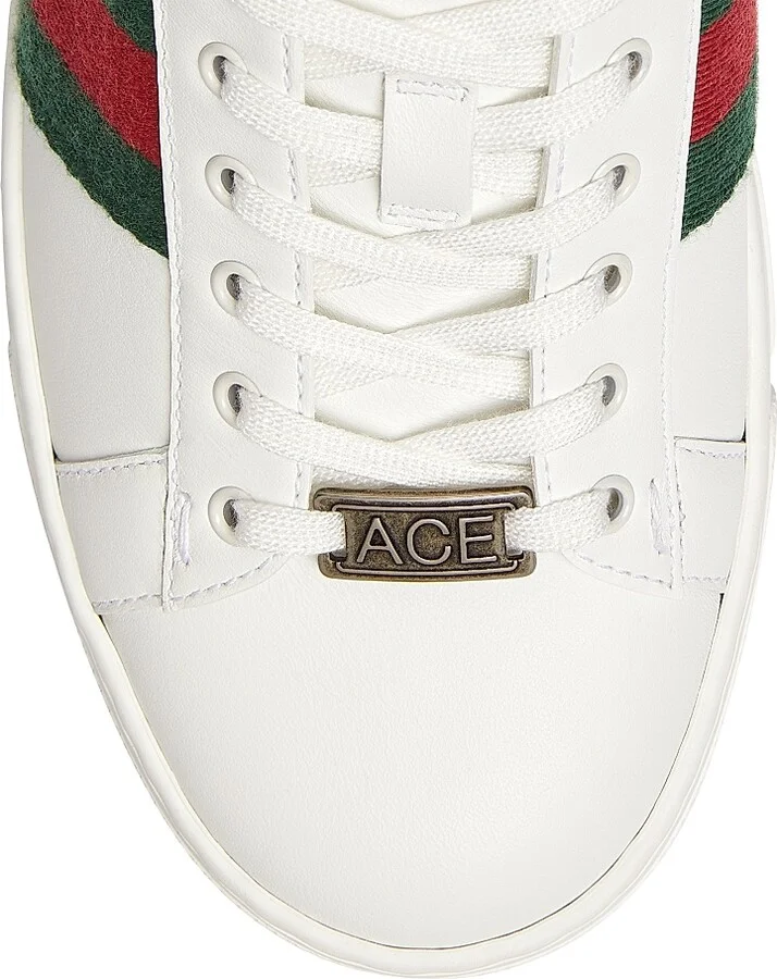 Women's Ace Leather Low-Top Sneakers - Bottle Green - Size 6 - Image 4