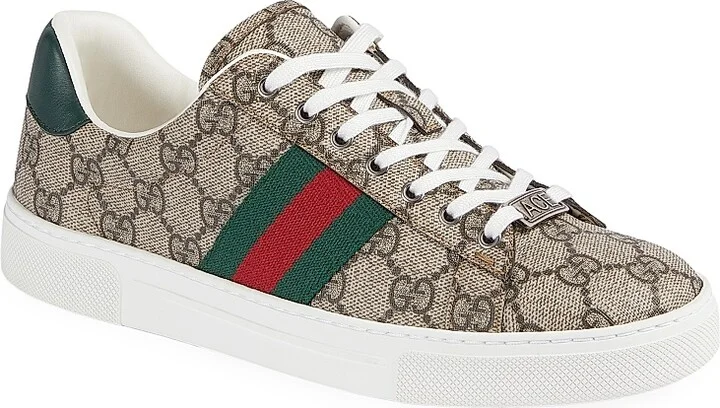 Women's Ace Monogram Sneakers - Beige - Size 4 - Image 2