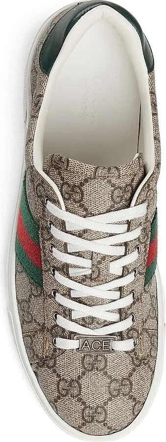 Women's Ace Monogram Sneakers - Beige - Size 4 - Image 5