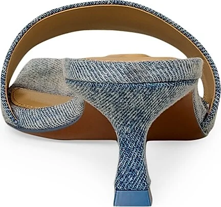 Women's Ada 50MM Denim Open-Toe Mules - Denim - Size 5.5 - Image 3