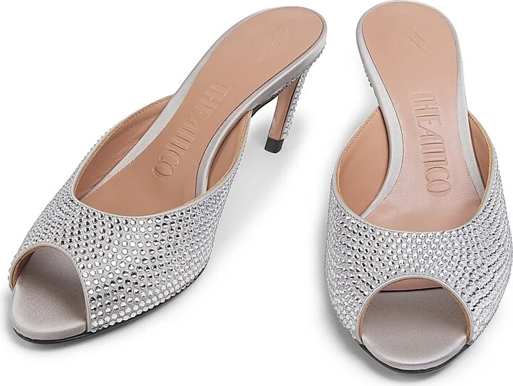 Women's Ada Embellished 65MM Mules - Silver - Size 6 - Image 2