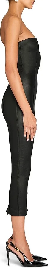 Women's Adalaide Coated Denim Midi Dress - Coated Black - Size XXS - Image 3