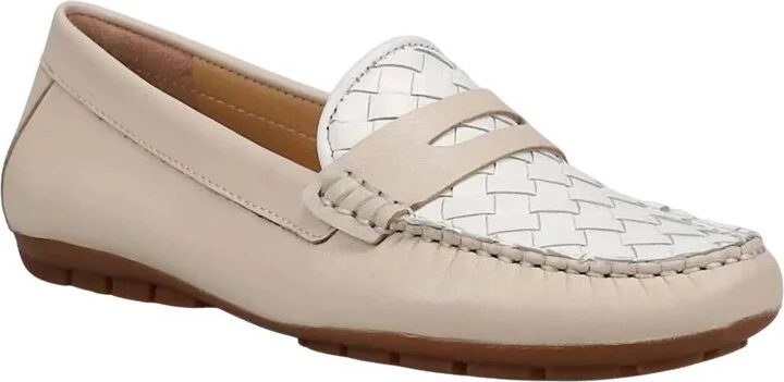 Women's Adebel Penny Loafers In Bone/white