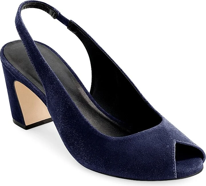 Women's Adell Peep Toe Pumps - Dark Navy - Size 6 - Image 2