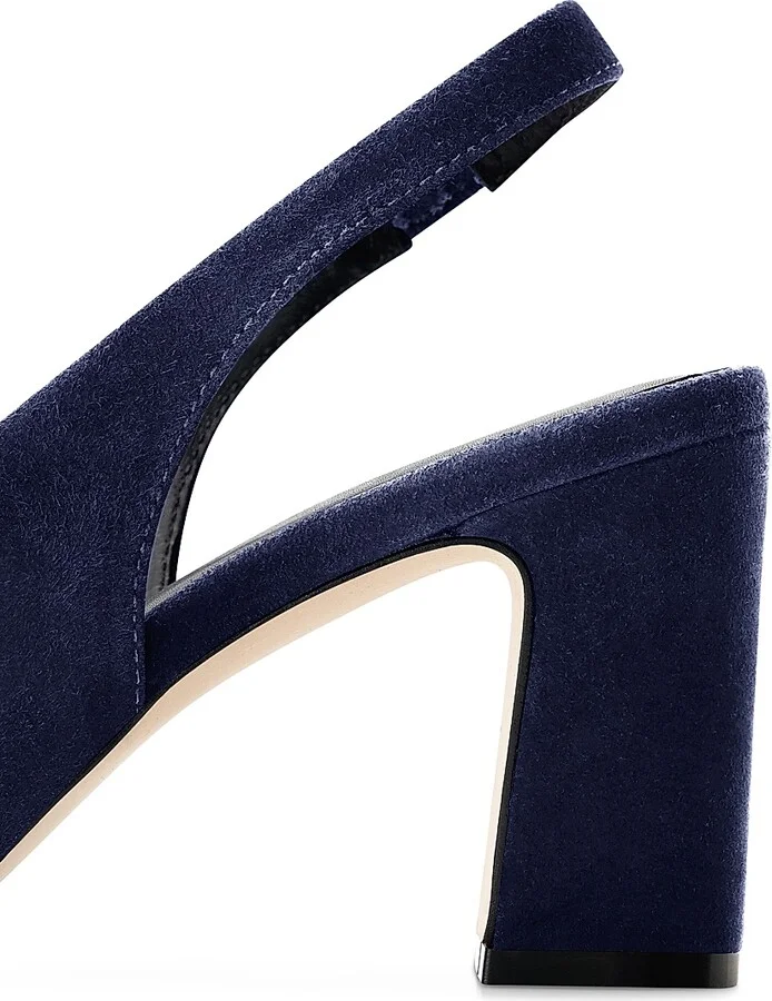 Women's Adell Peep Toe Pumps - Dark Navy - Size 6 - Image 5