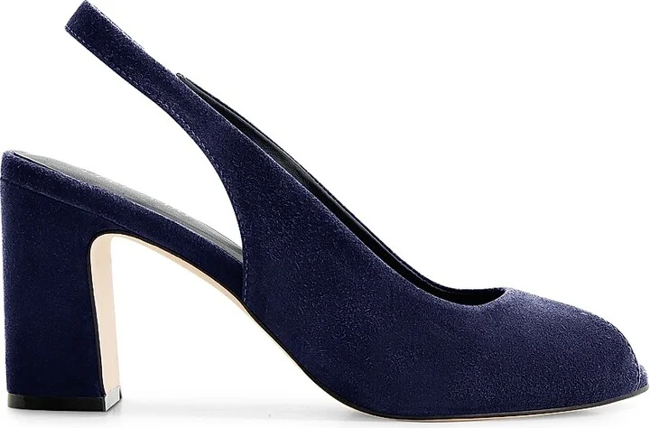 Women's Adell Peep Toe Pumps - Dark Navy - Size 6