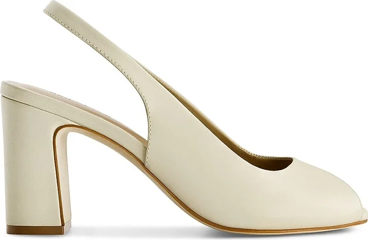 Women's Adell Peep Toe Pumps - Eggshell - Size 6
