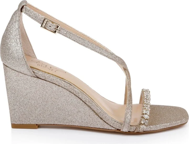 Women's Adelynn Crisscross Strap Wedge Evening Sandals - Image 10