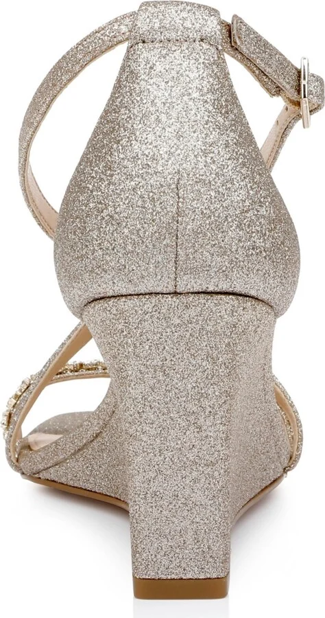 Women's Adelynn Crisscross Strap Wedge Evening Sandals - Image 11