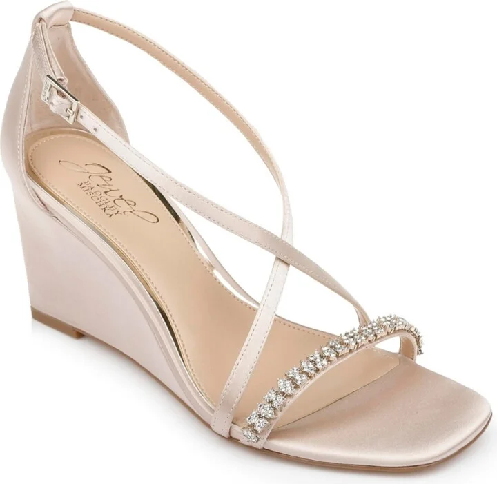 Women's Adelynn Crisscross Strap Wedge Evening Sandals