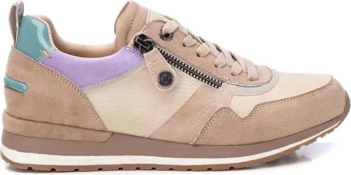 Women's Adjustable Lace Sneakers In Taupe